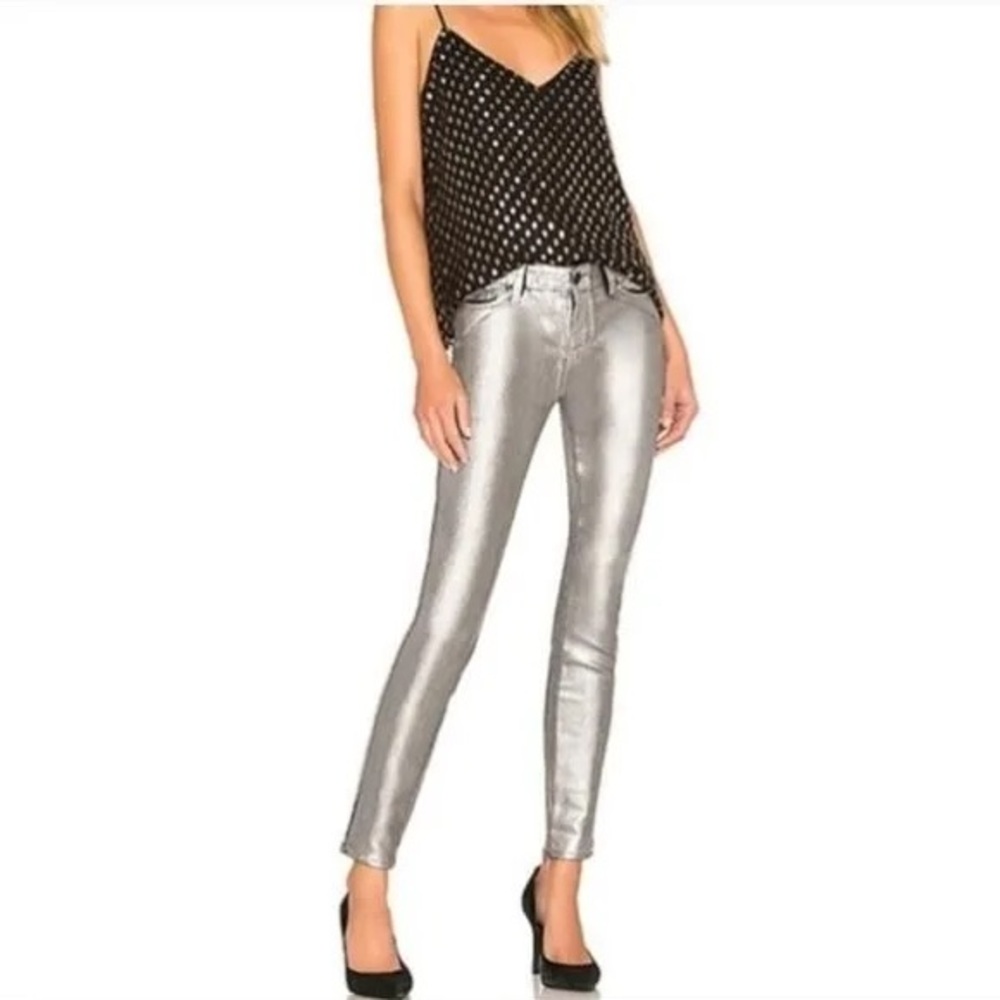 Size 27 PAIGE Verdugo Ankle Silver Galaxy Skinny Jeans.  Like new.